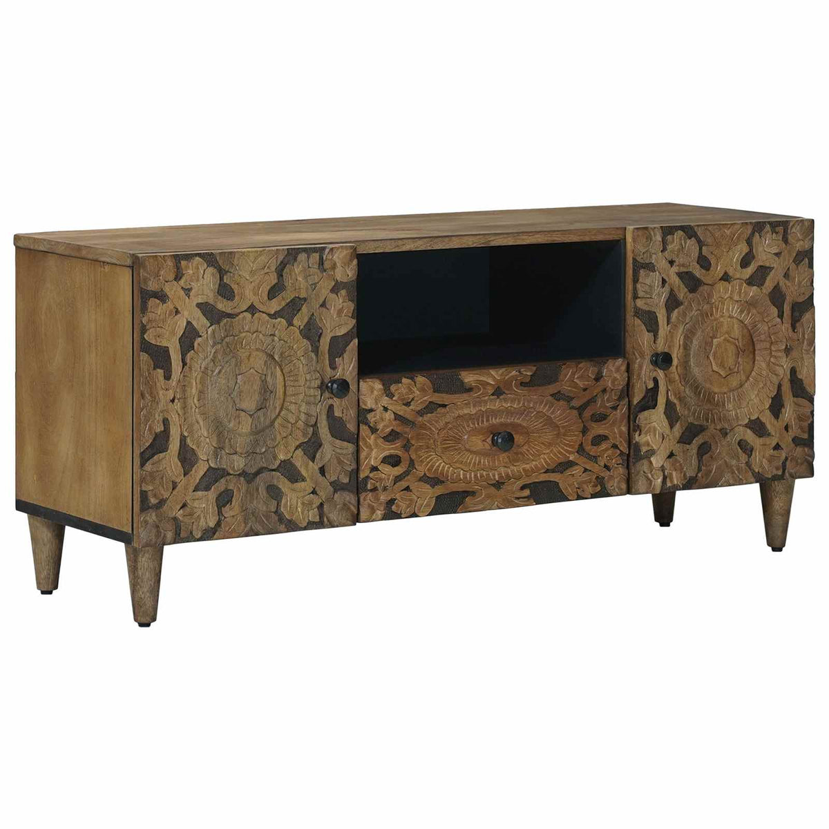 TV-Schränk Braun 105 x 33 x 46 cm Massivholz Mango