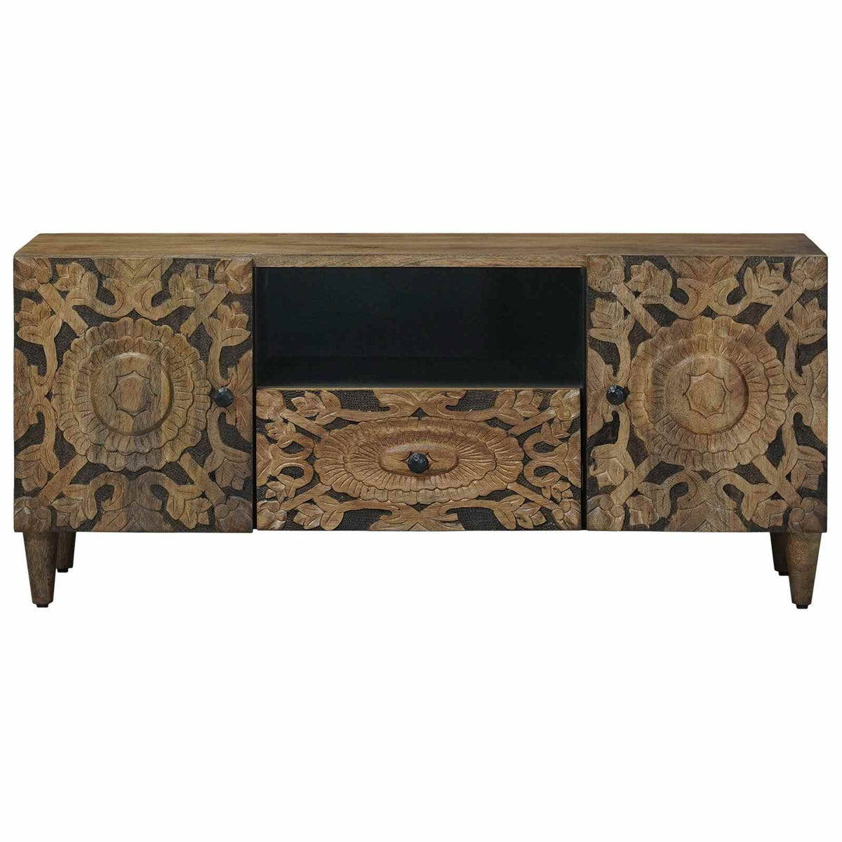 TV-Schränk Braun 105 x 33 x 46 cm Massivholz Mango