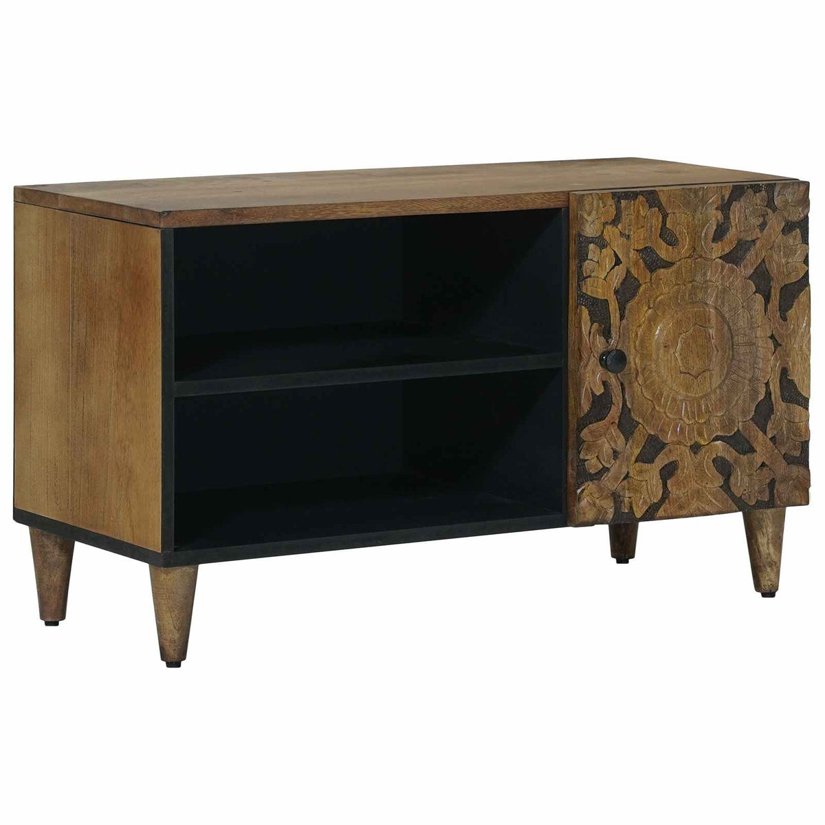 TV-Schränk Braun 80 x 33 x 46 cm Massivholz Mango