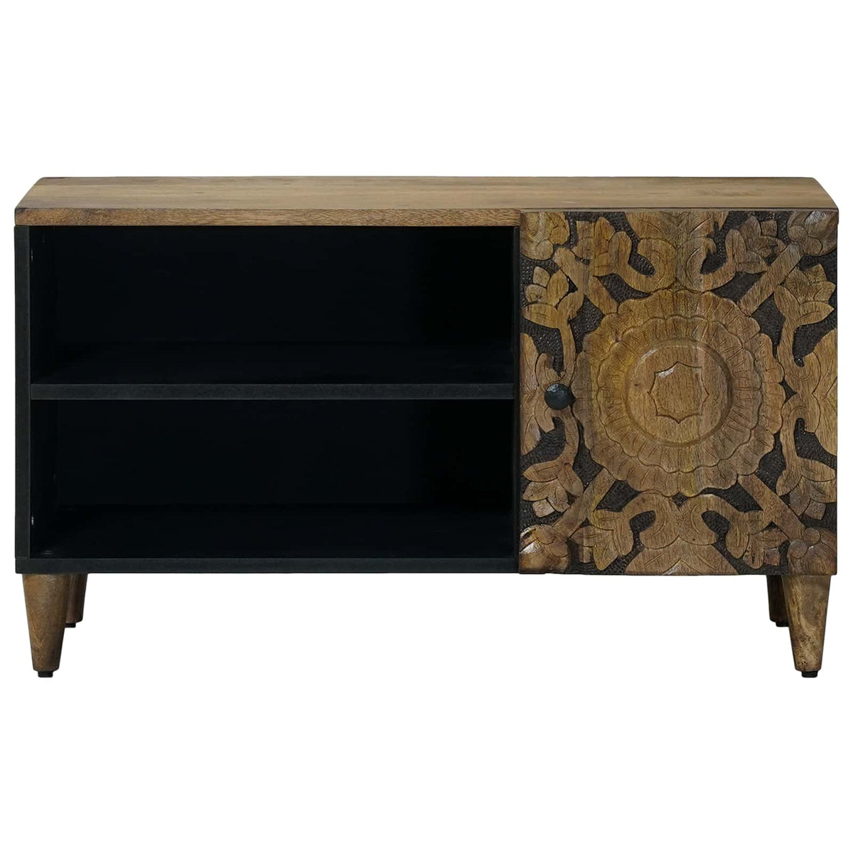 TV-Schränk Braun 80 x 33 x 46 cm Massivholz Mango