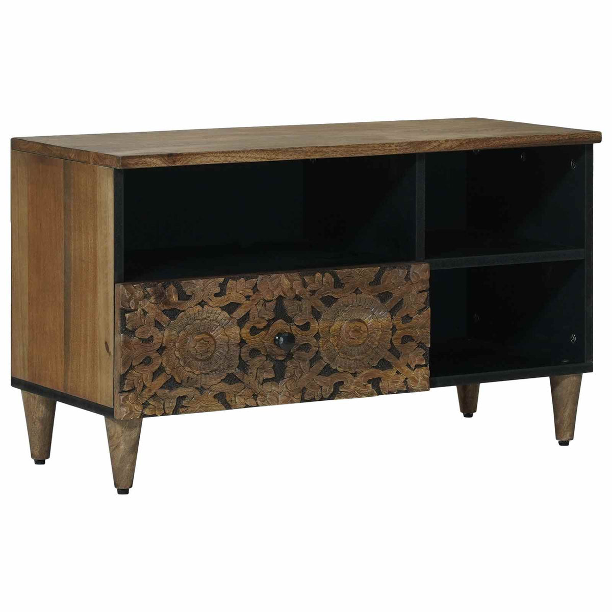 TV-Schränk Braun 80 x 33 x 46 cm Massivholz Mango