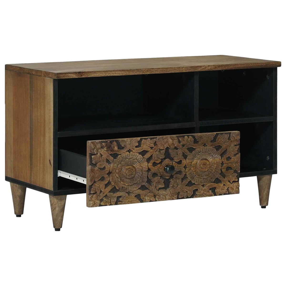 TV-Schränk Braun 80 x 33 x 46 cm Massivholz Mango