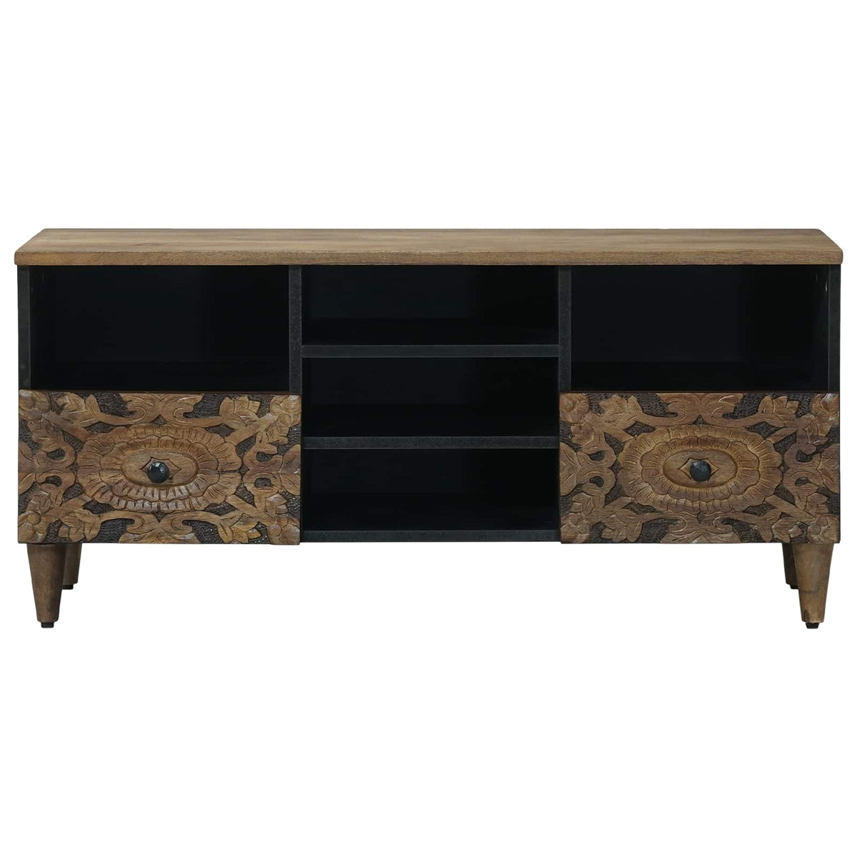 TV-Schränk Braun 100 x 33 x 46 cm Massivholz Mango
