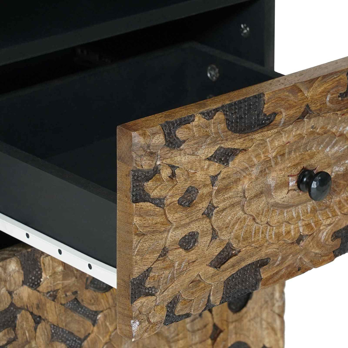 Badezimmerschrank Braun 38 x 33 x 160 cm Massivholz Mango