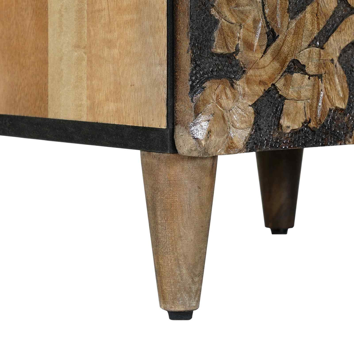 Badezimmerschrank Braun 38 x 33 x 160 cm Massivholz Mango