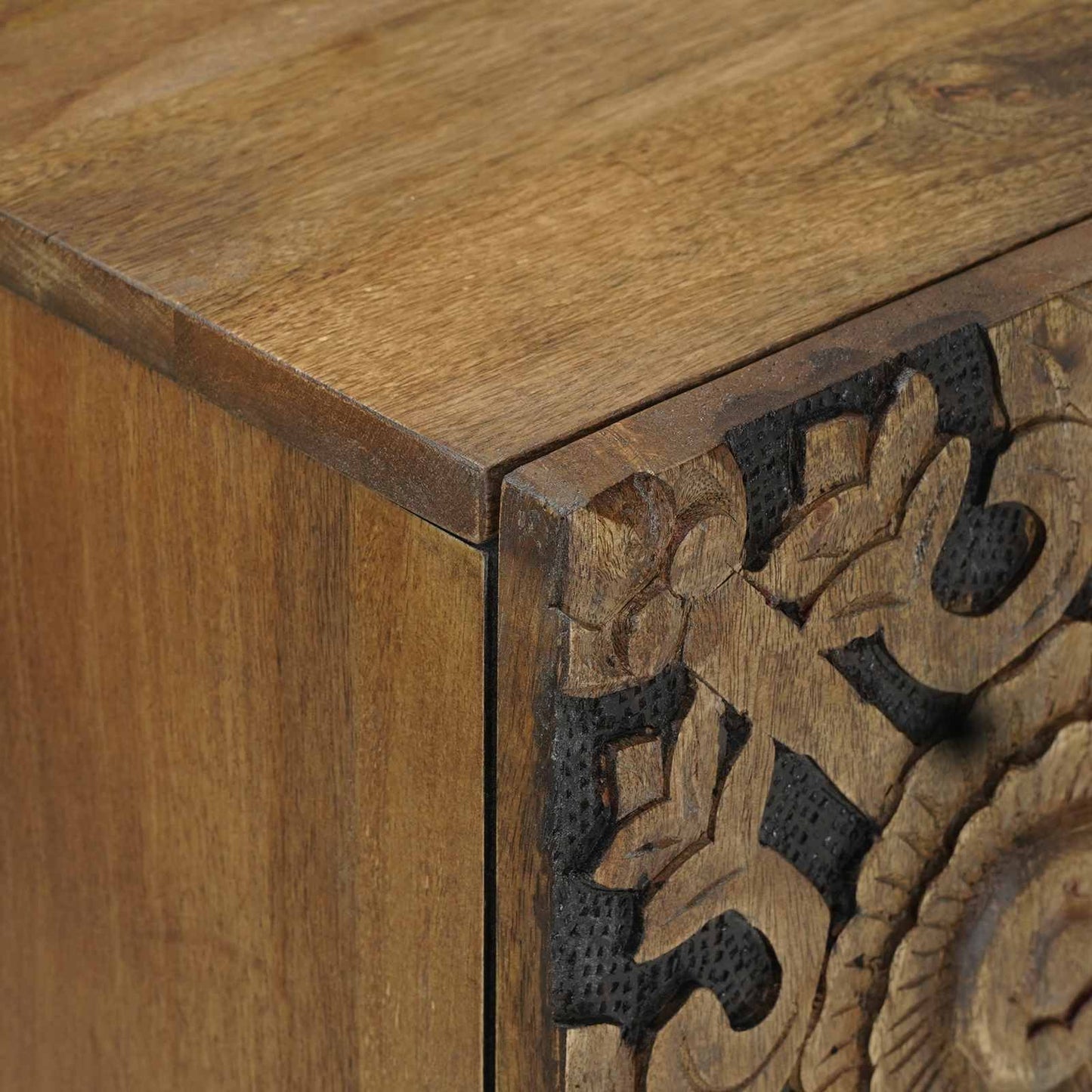 Sideboard mit Speicher Braun 60 x 33,5 x 75 cm Massivholz Mango