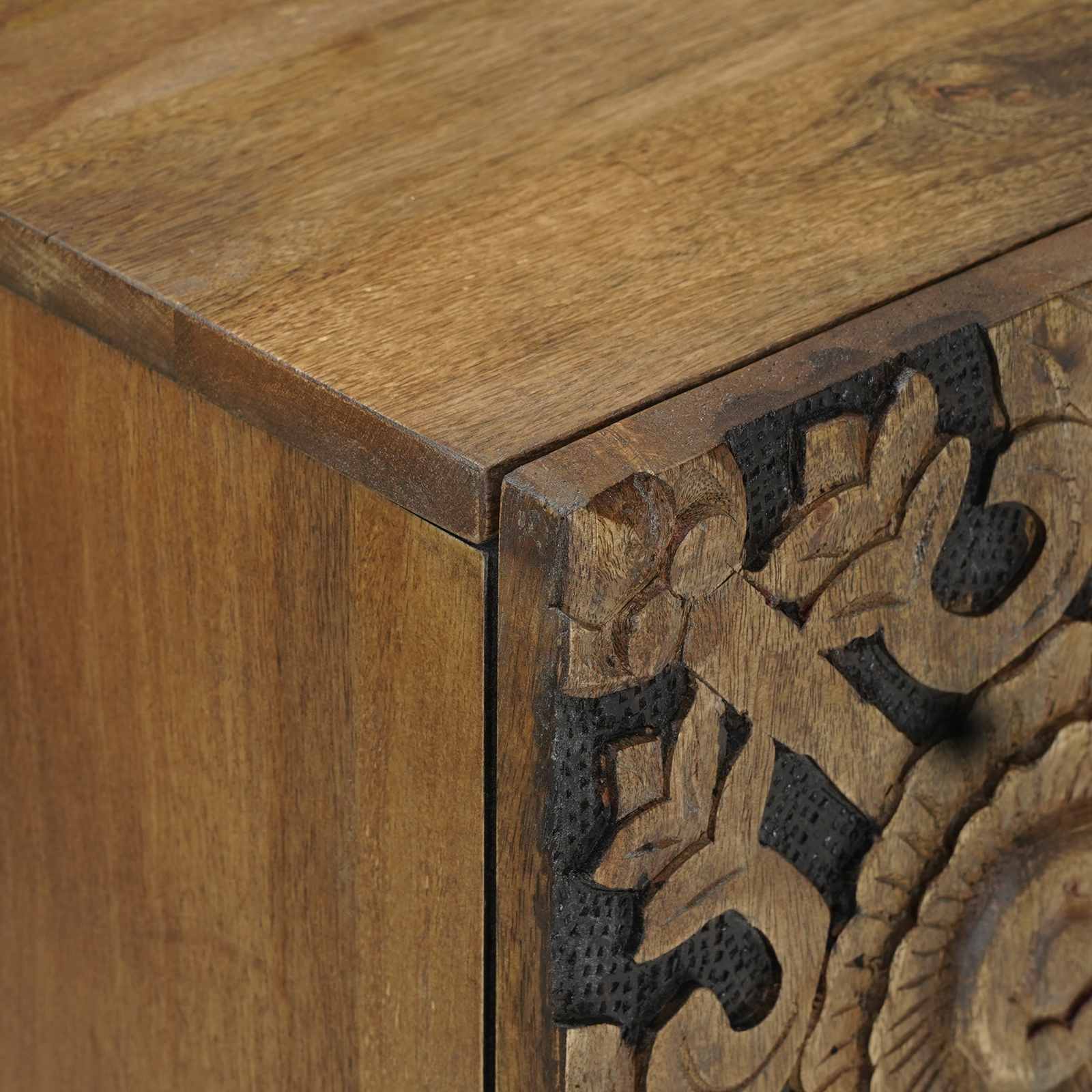 Sideboard mit Speicher Braun 60 x 33,5 x 75 cm Massivholz Mango