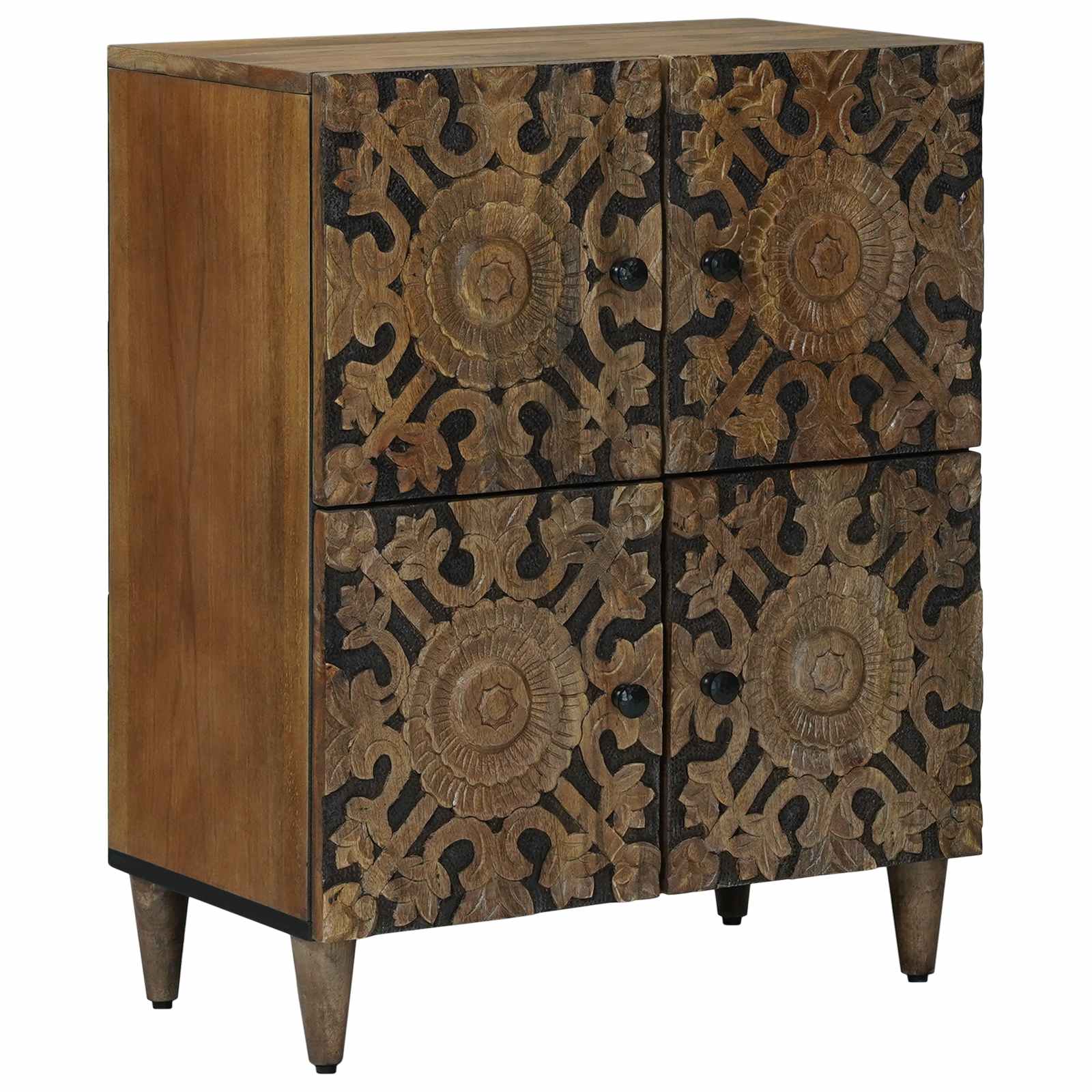 Sideboard mit Speicher Braun 60 x 33,5 x 75 cm Massivholz Mango