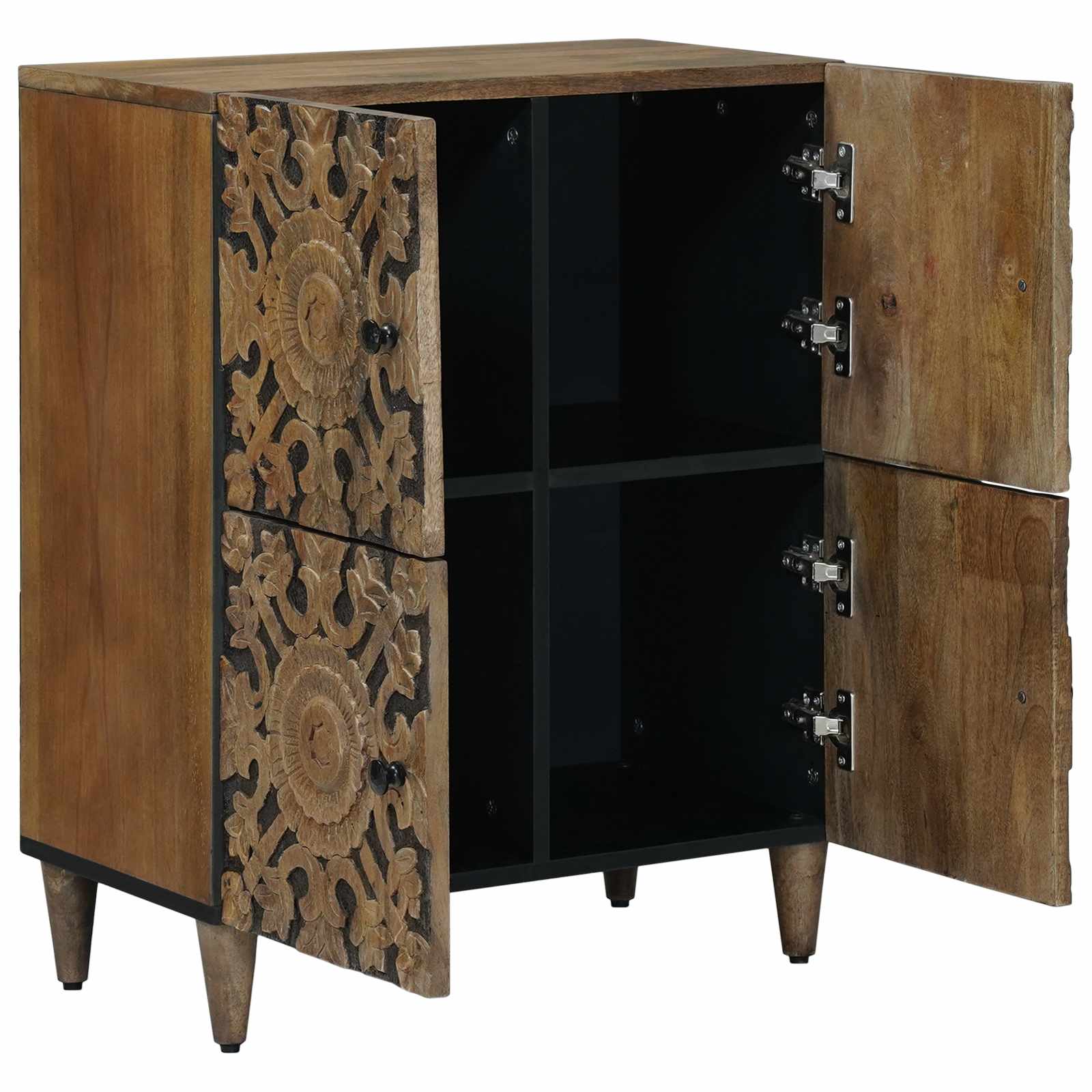 Sideboard mit Speicher Braun 60 x 33,5 x 75 cm Massivholz Mango