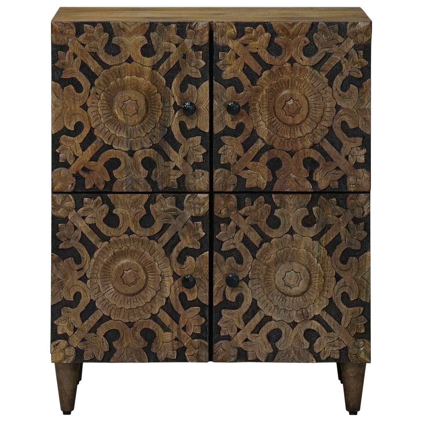 Sideboard mit Speicher Braun 60 x 33,5 x 75 cm Massivholz Mango