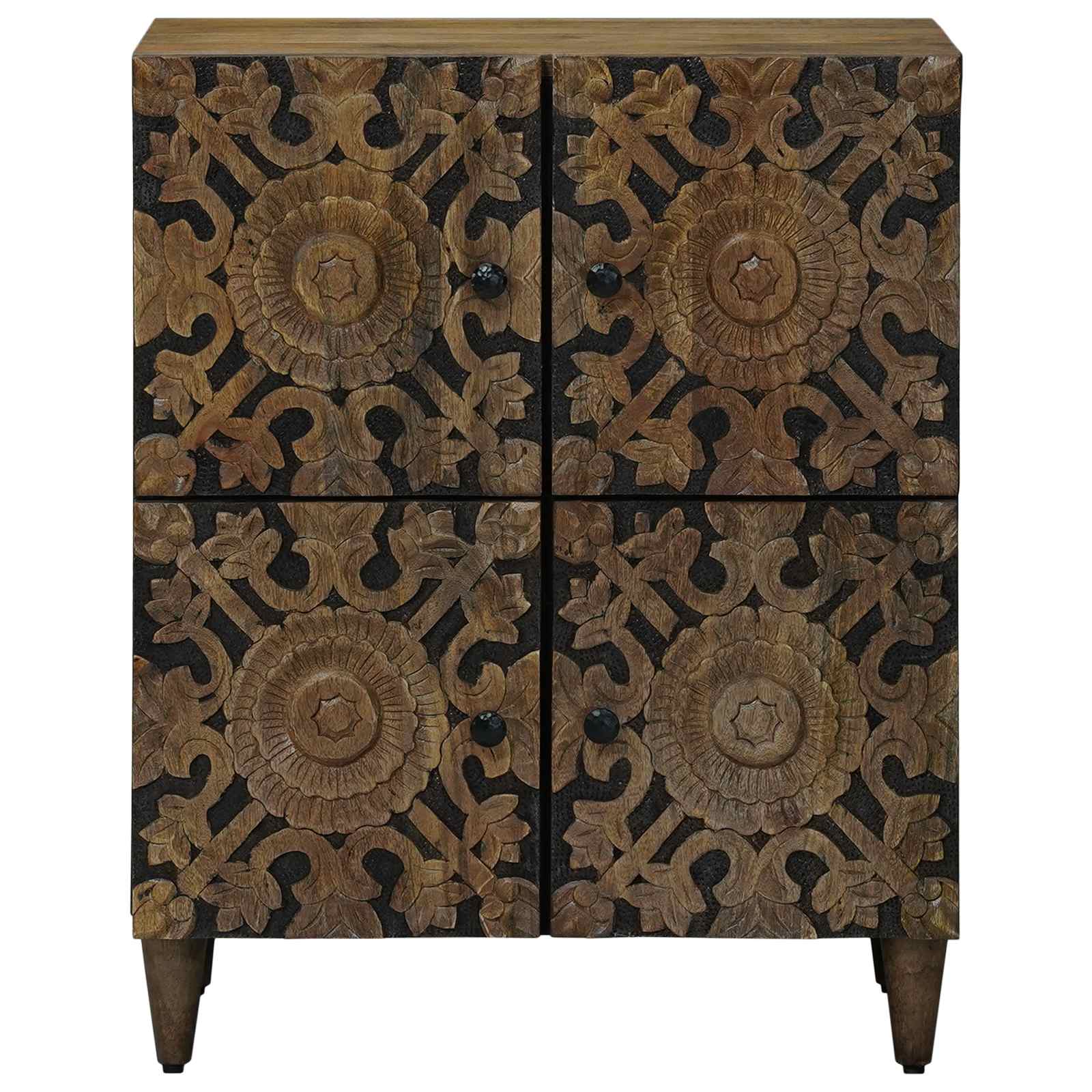 Sideboard mit Speicher Braun 60 x 33,5 x 75 cm Massivholz Mango