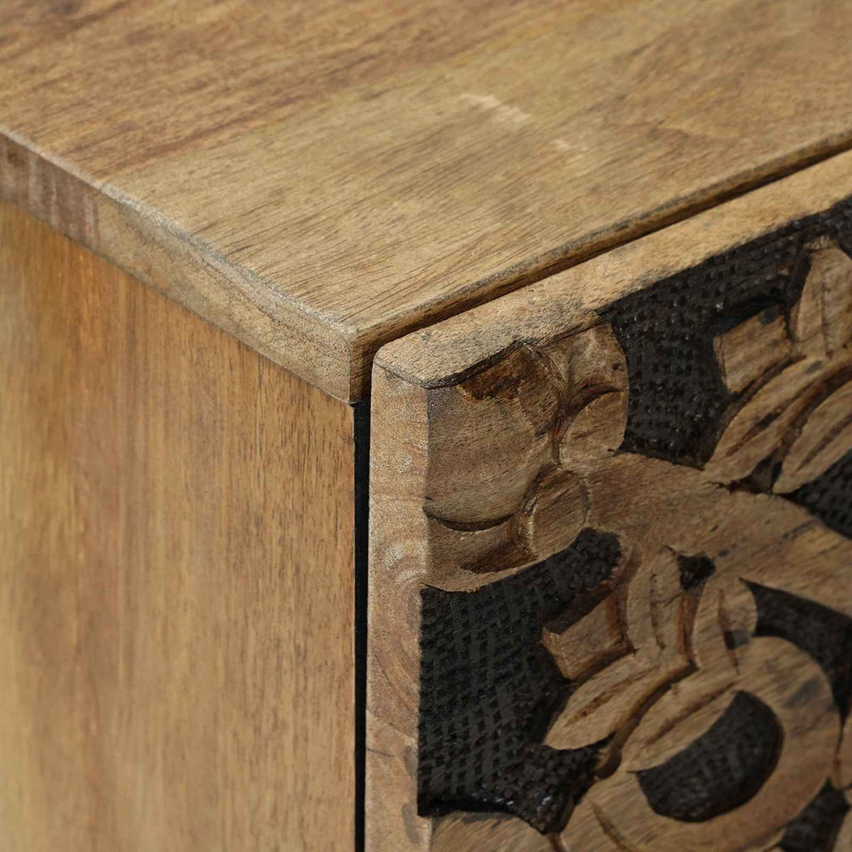 Sideboard Braun 80 x 33 x 75 cm Massivholz Mango