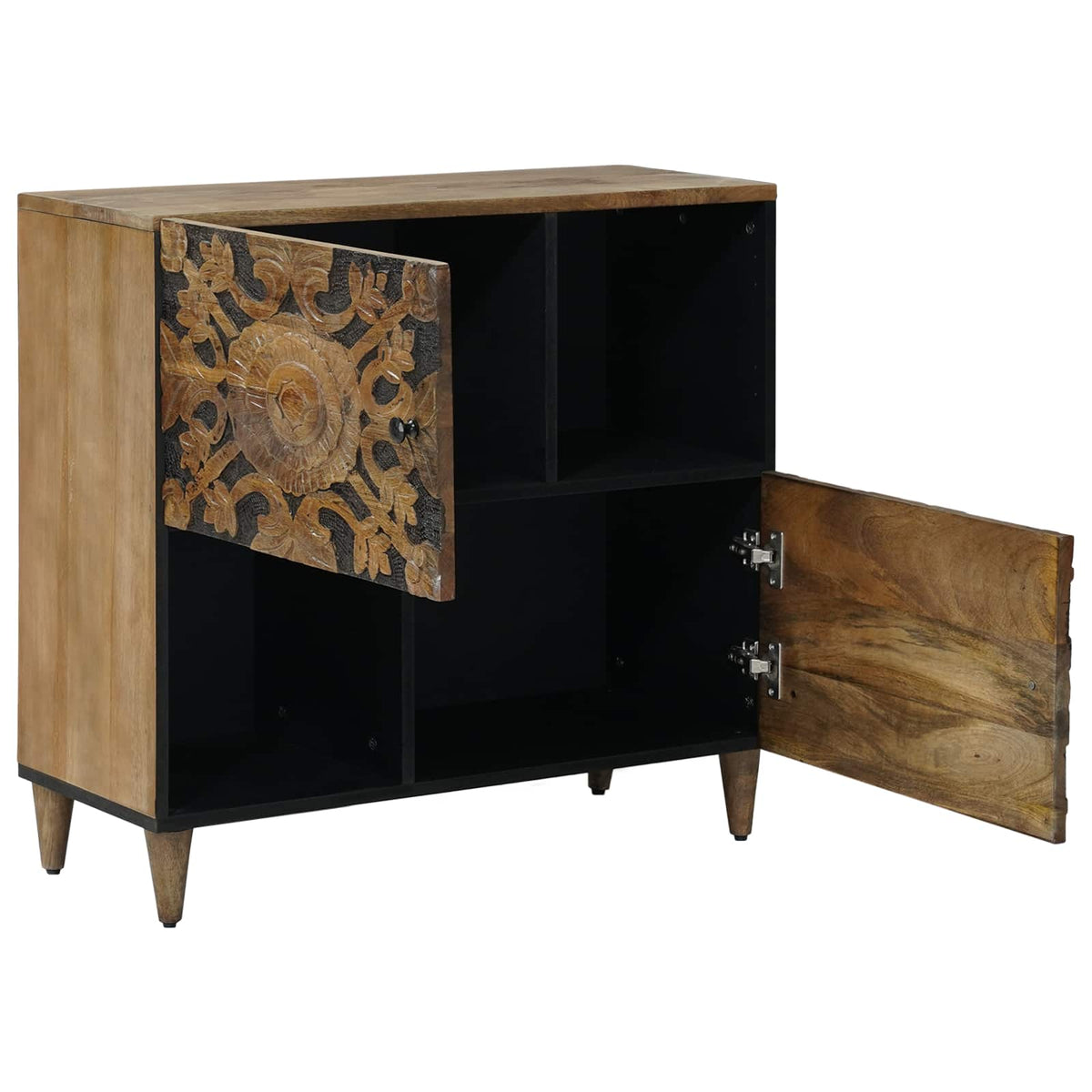 Sideboard Braun 80 x 33 x 75 cm Massivholz Mango