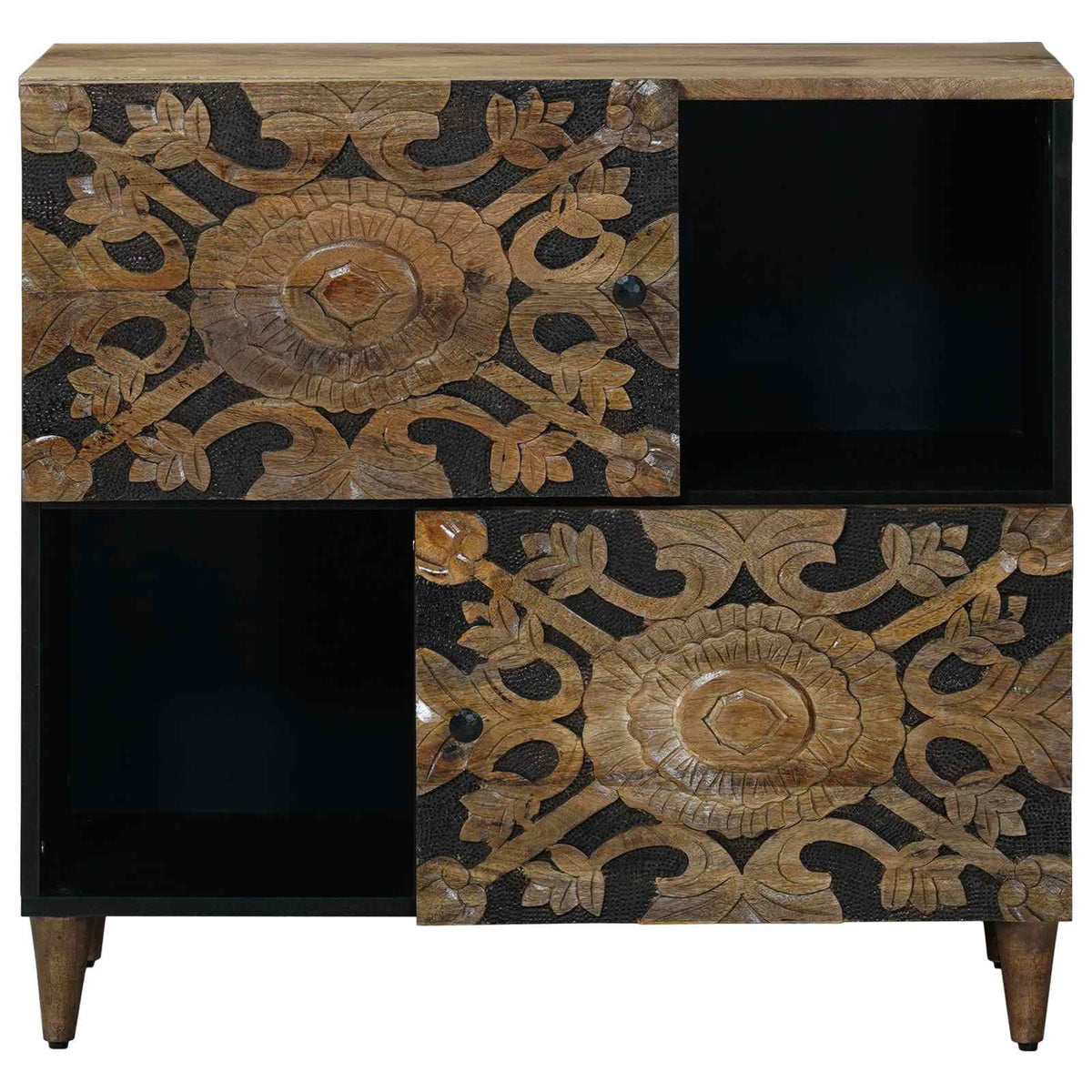 Sideboard Braun 80 x 33 x 75 cm Massivholz Mango