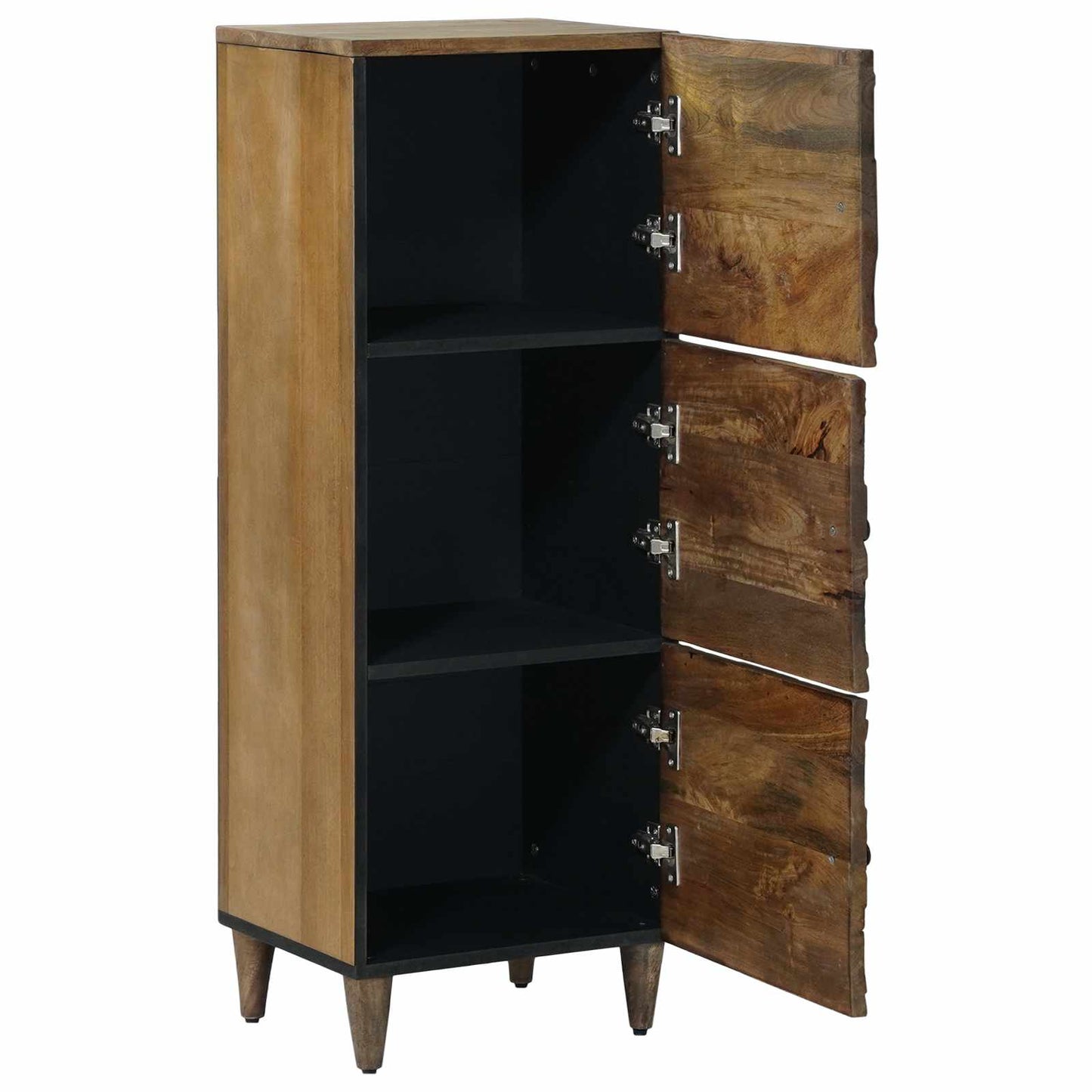 Hochschrank mit Regal Braun 40 x 33,5 x 110 cm Massivholz Mango