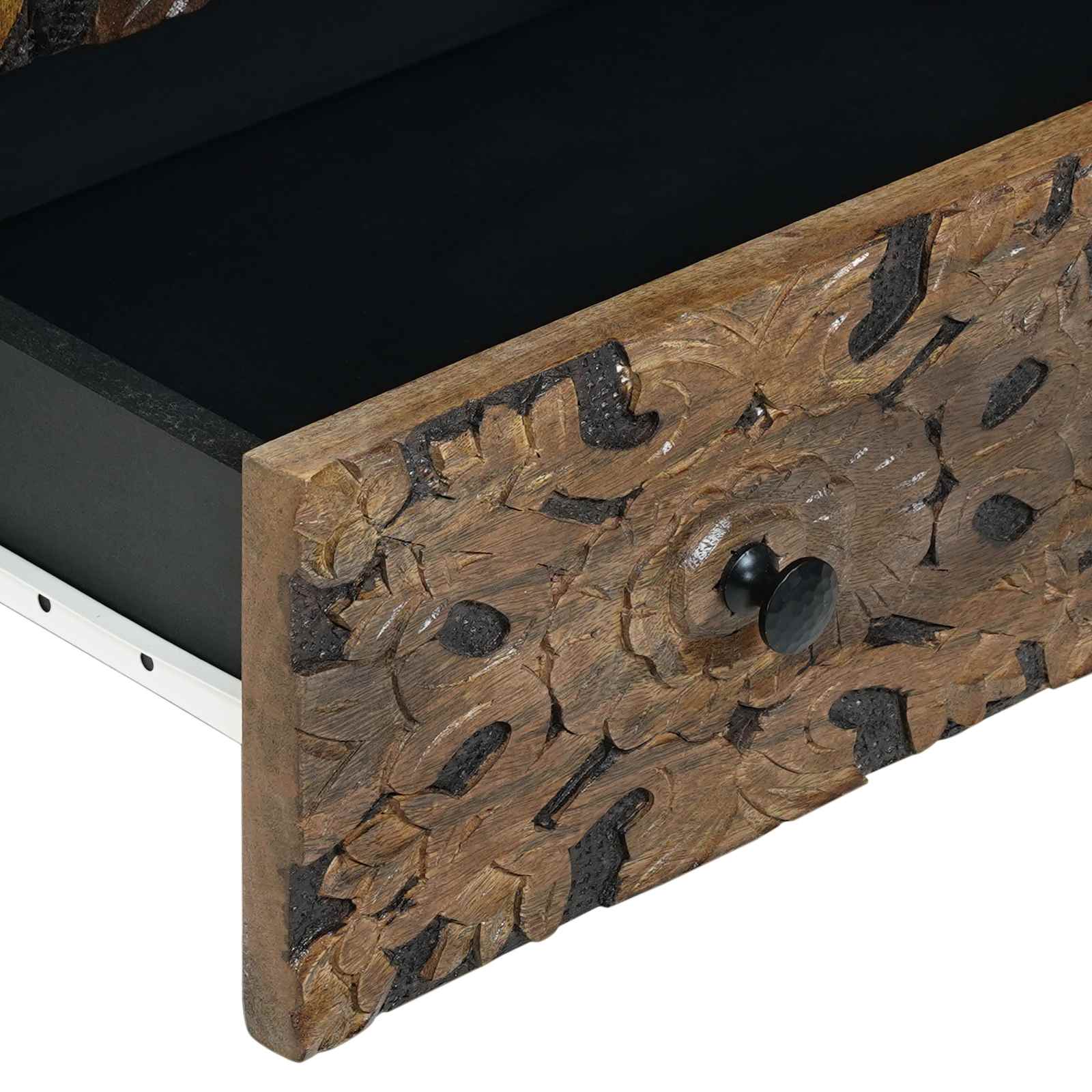 Hochschrank mit Regal Braun 60 x 33,5 x 100 cm Massivholz Mango