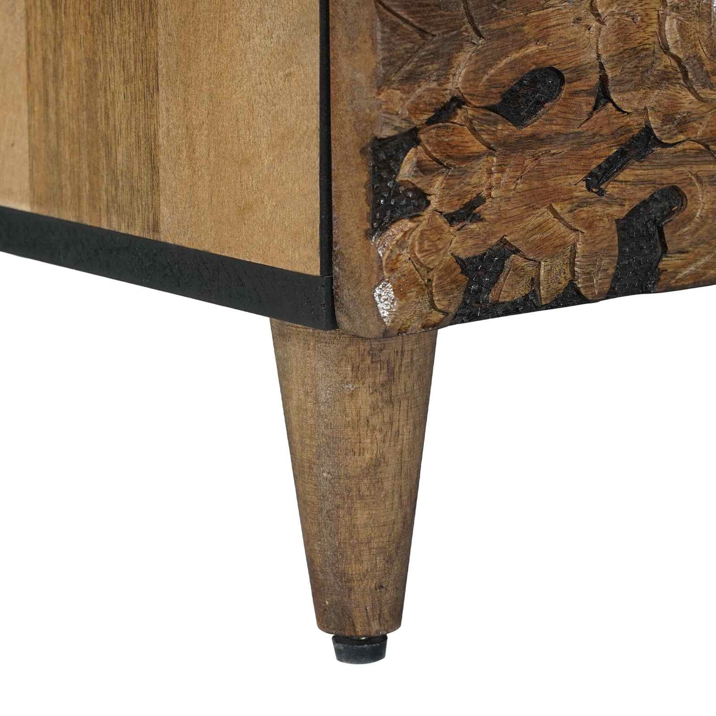 Hochschrank mit Regal Braun 60 x 33,5 x 100 cm Massivholz Mango