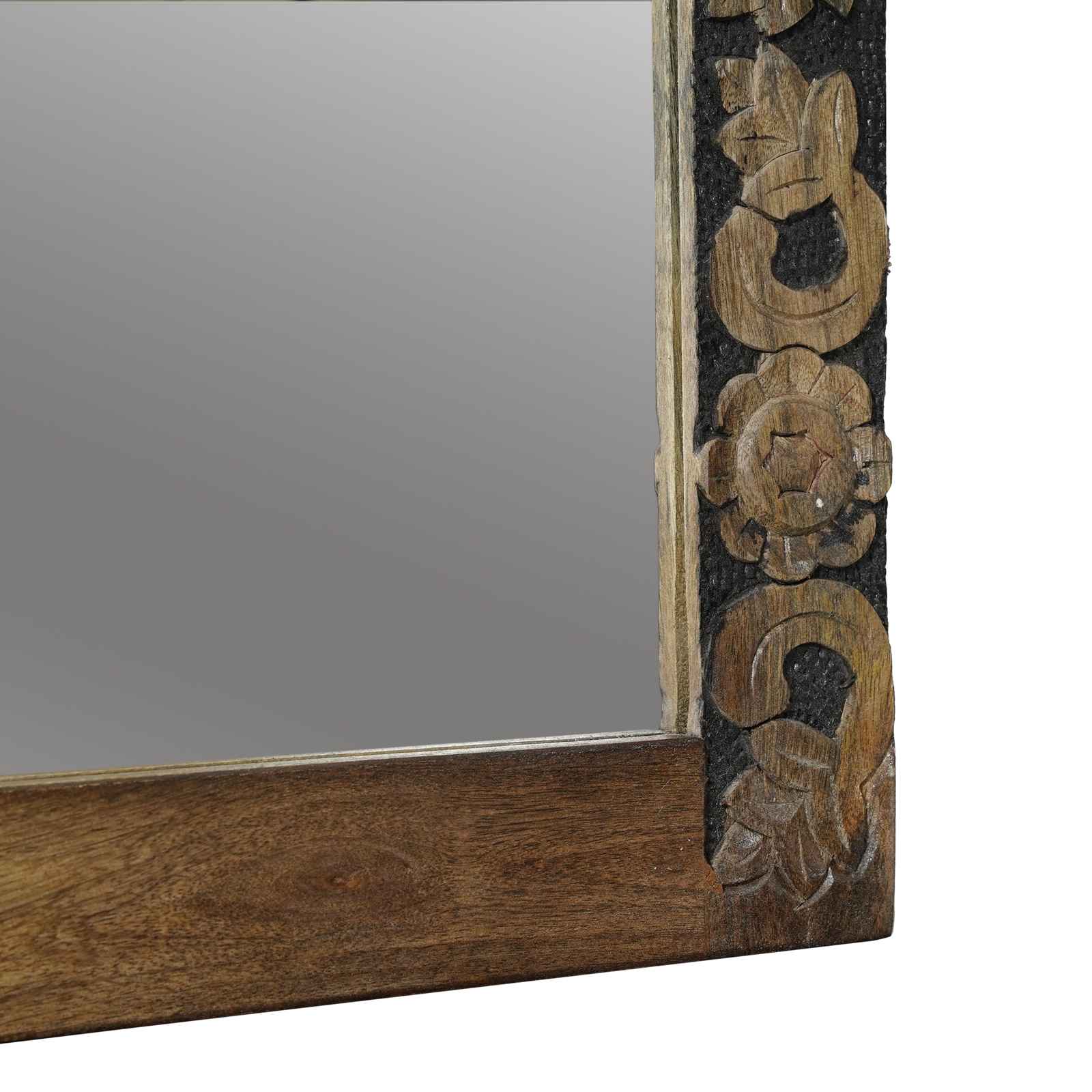 Wandspiegel Walnussbraun 70 x 50 cm Ingenieurholz und Glas