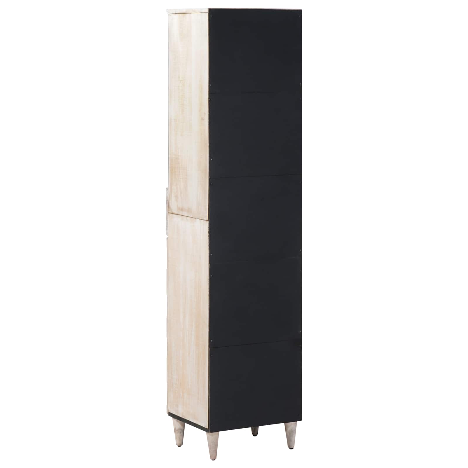 Badezimmerschrank Weiß 38 x 33,5 x 160 cm Massivholz Mango