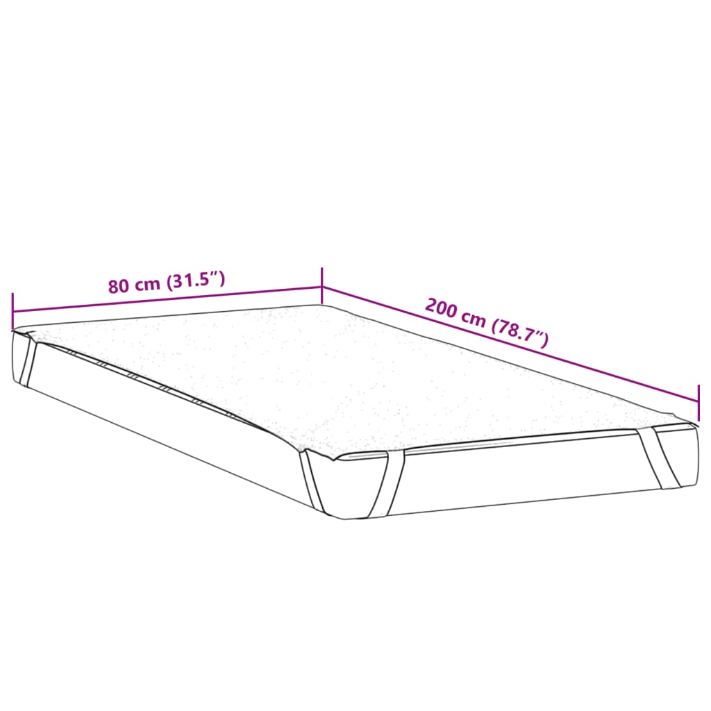 Protège matelas blanc 80x200 cm imperméable