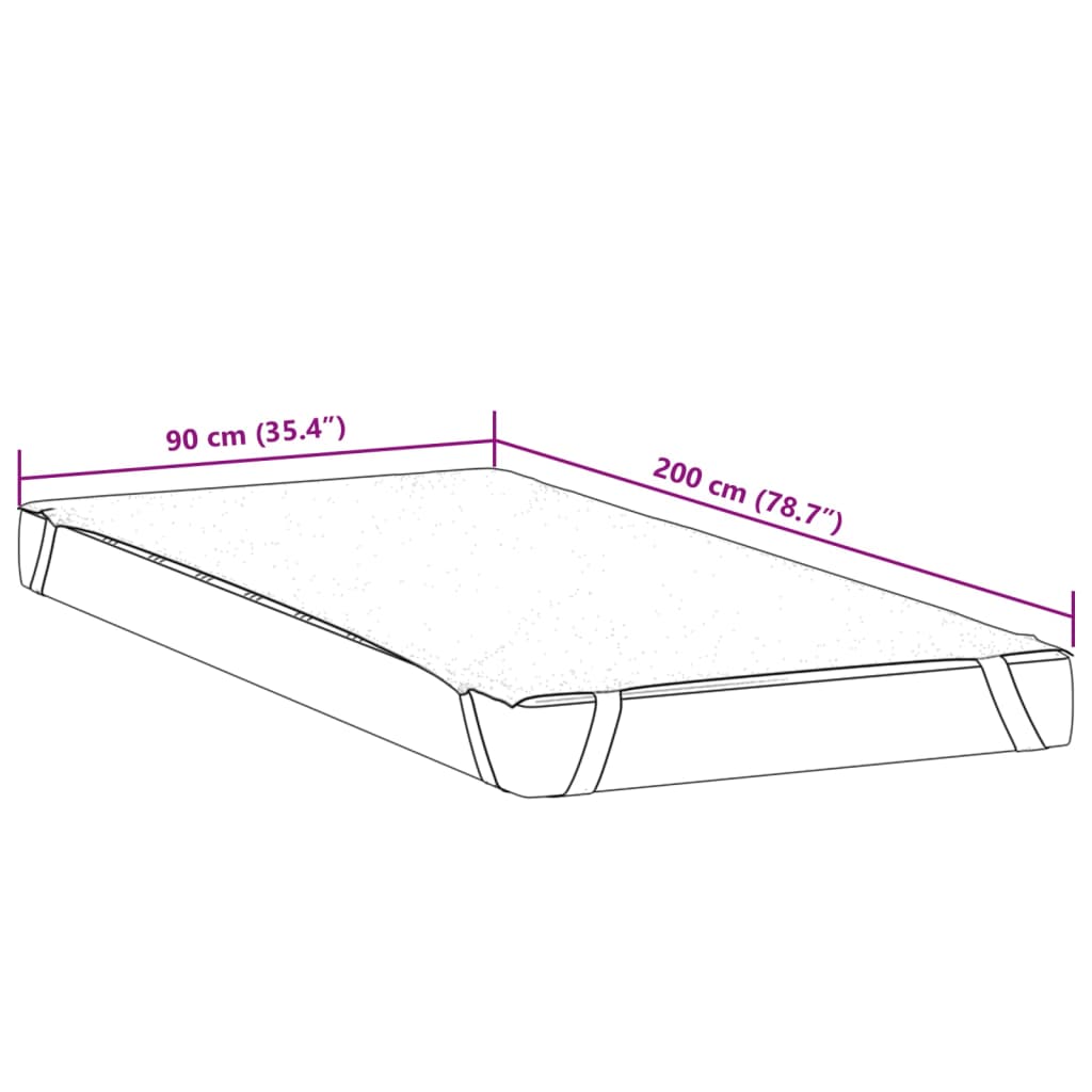 Protège matelas blanc 90x200 cm imperméable