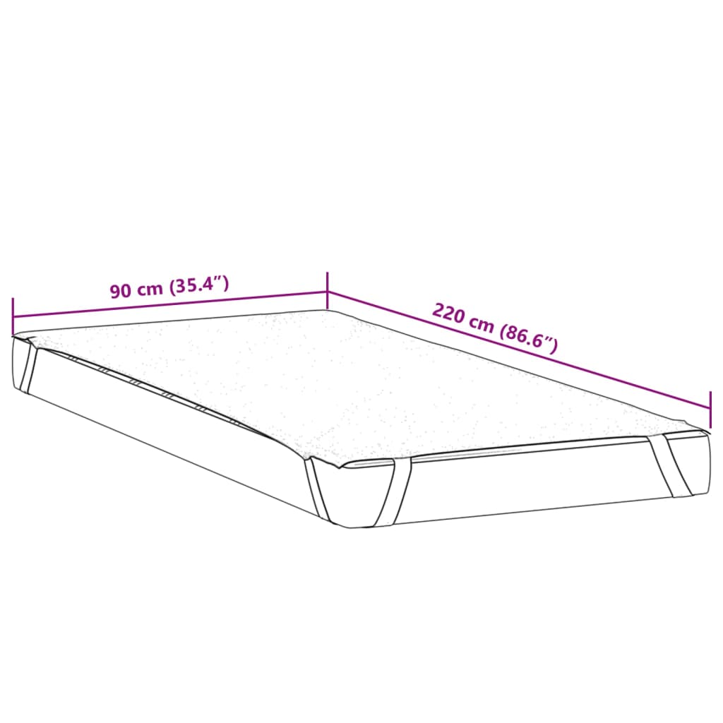 Protège matelas blanc 90x220 cm imperméable