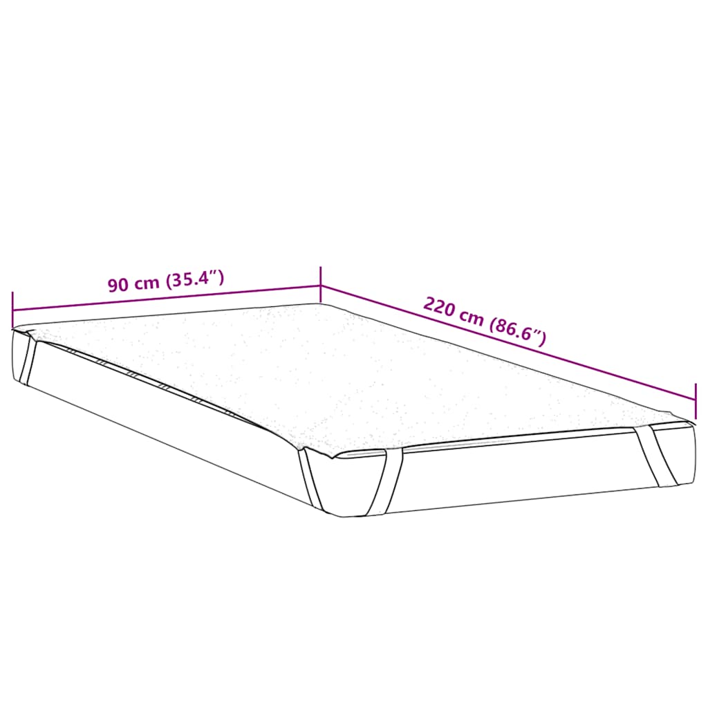 Protège matelas blanc 90x220 cm imperméable