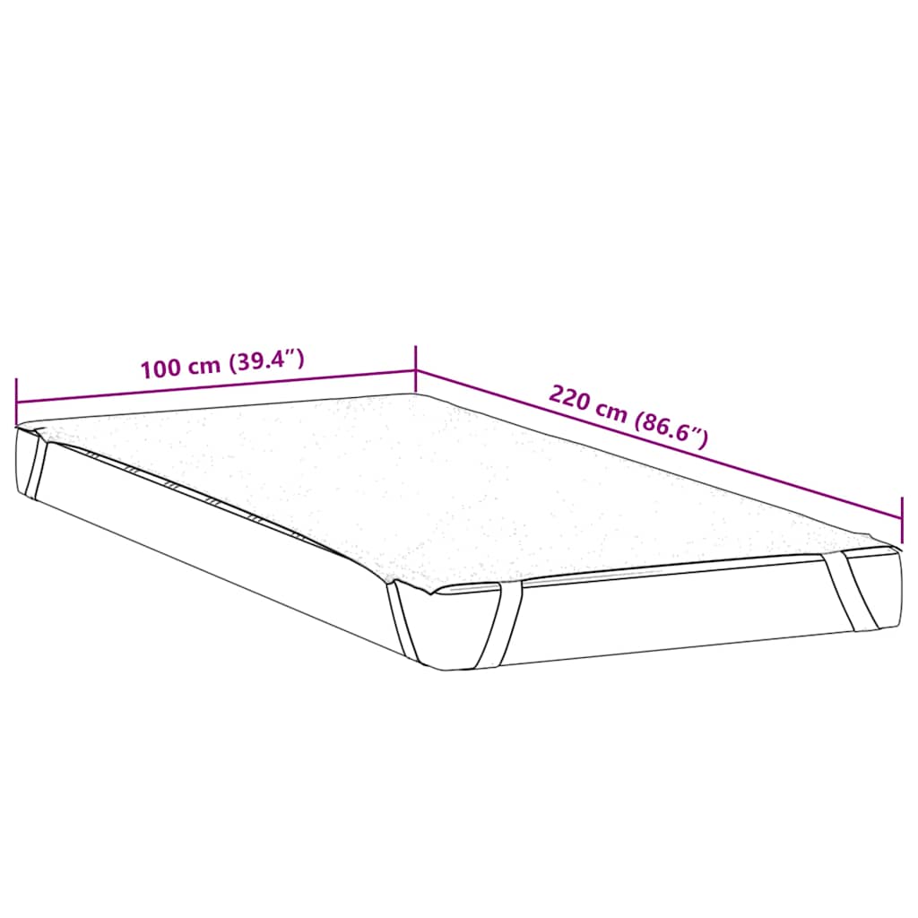 Matratzenschoner Weiß 90x190 cm Wasserdicht