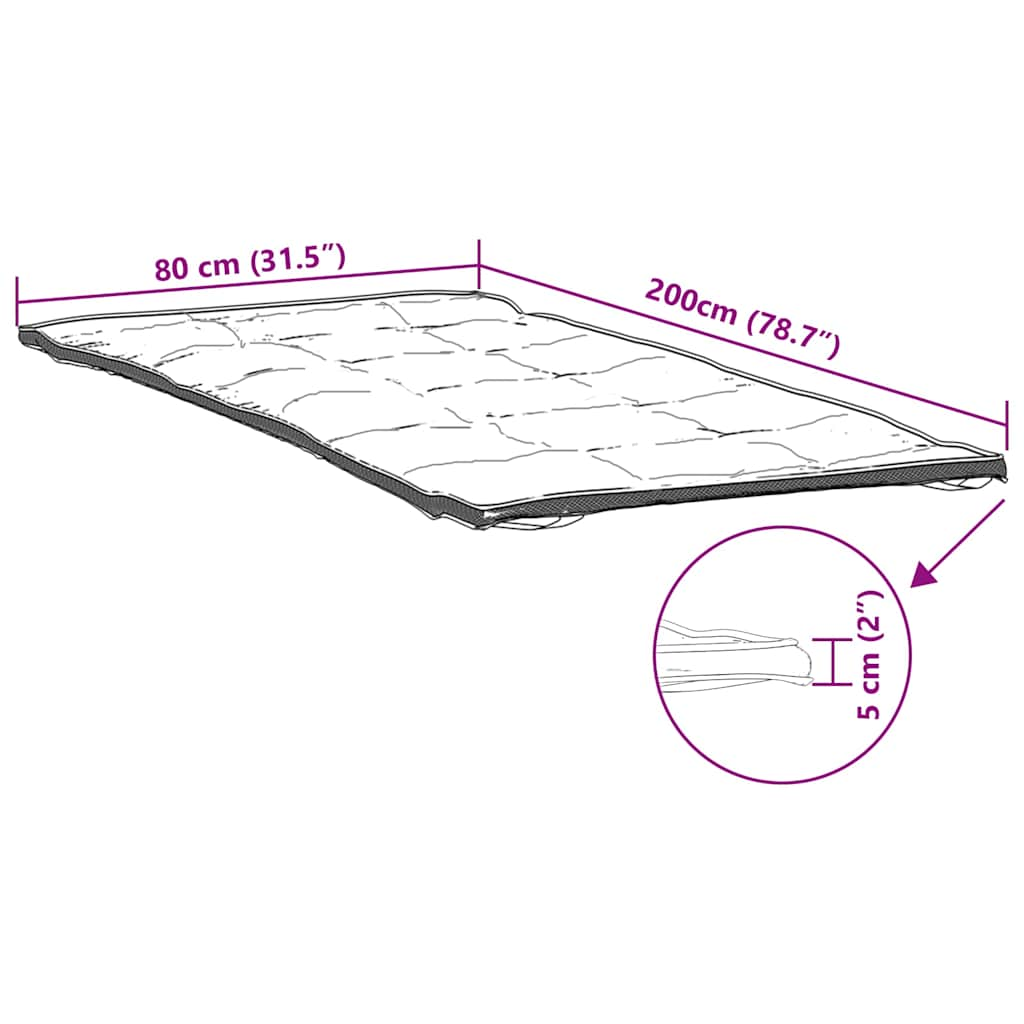 Protège matelas blanc 80x200 cm