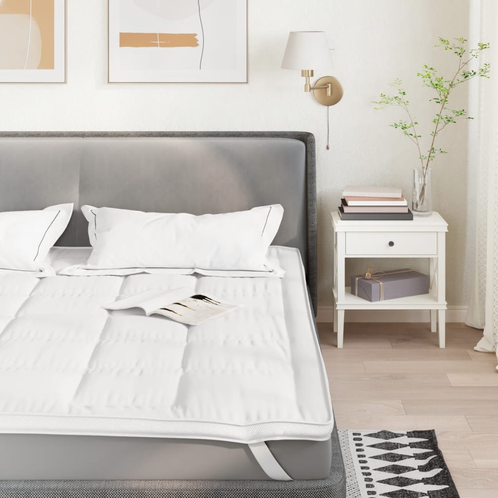 Protège matelas blanc 200x220 cm