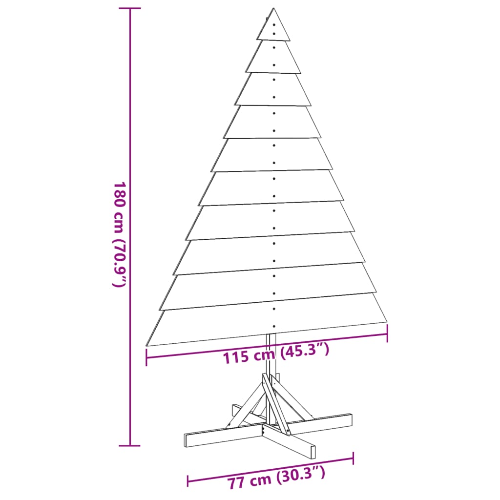 Sapin de Noël à décorer 180 cm en bois massif