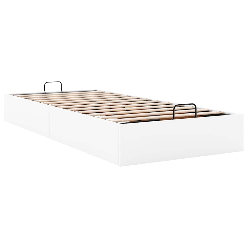 Ottoman-Bett ohne Matratze Weiß 80x200 cm Kunstleder