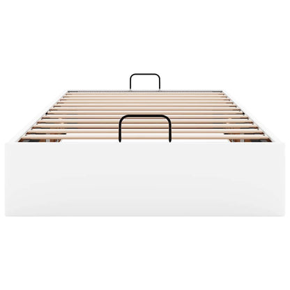 Ottoman-Bett ohne Matratze Weiß 90x190 cm Kunstleder