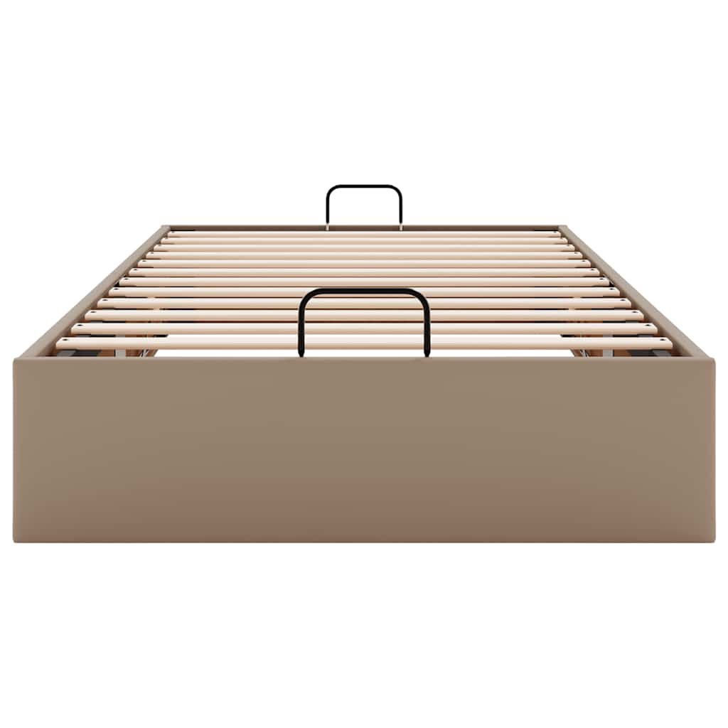Ottoman-Bett ohne Matratze Cappuccino-Braun 90x200cm Kunstleder