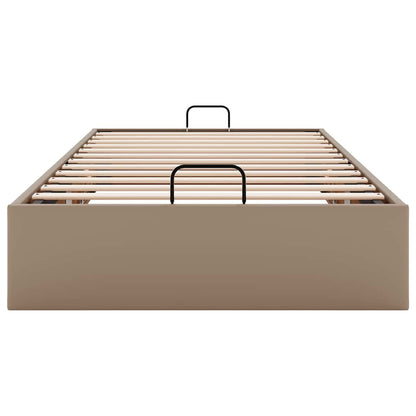 Ottoman-Bett ohne Matratze Cappuccino-Braun 90x200cm Kunstleder