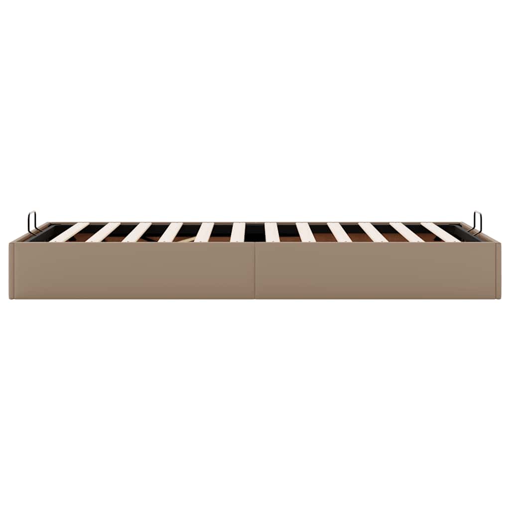 Ottoman-Bett ohne Matratze Cappuccino-Braun 90x200cm Kunstleder