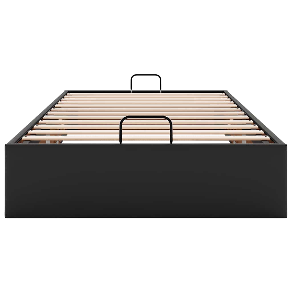 Ottoman-Bett ohne Matratze Schwarz 100x200 cm Kunstleder