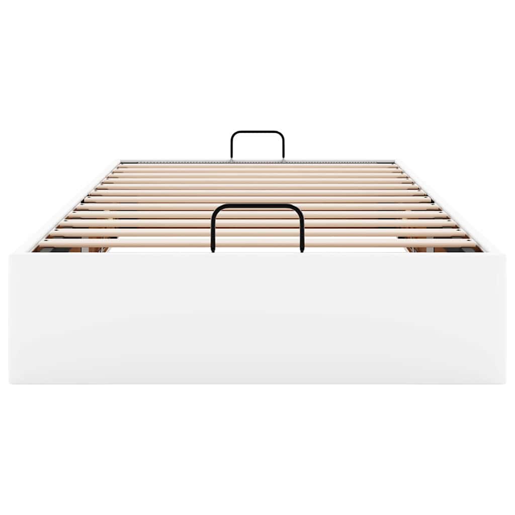 Ottoman-Bett ohne Matratze Weiß 100x200 cm Kunstleder