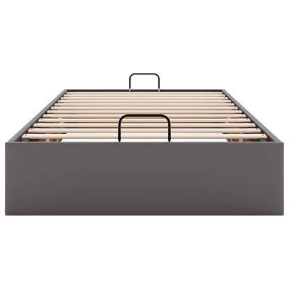 Ottoman-Bett ohne Matratze Grau 100x200 cm Kunstleder