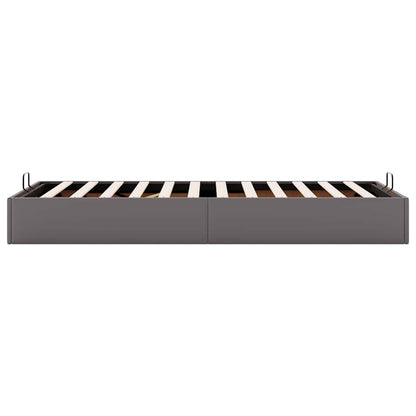 Ottoman-Bett ohne Matratze Grau 100x200 cm Kunstleder