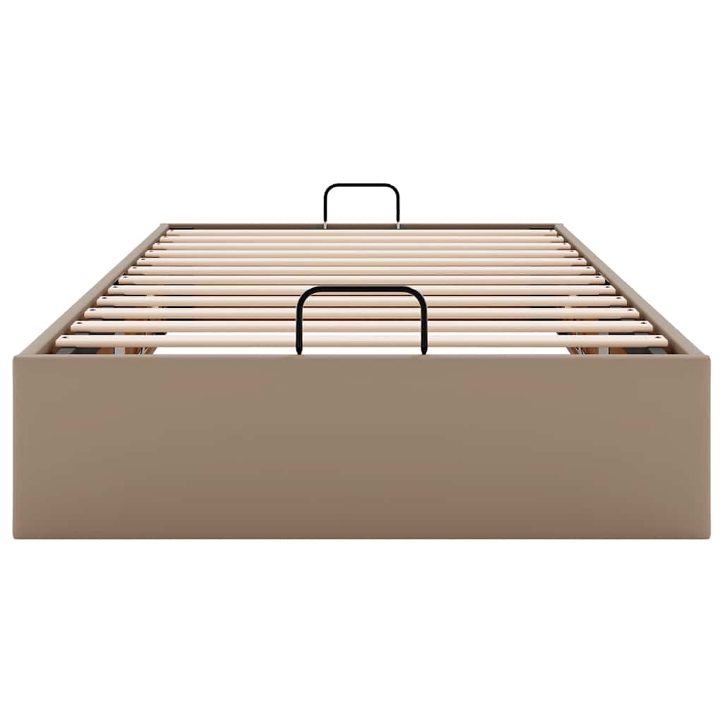 Ottoman-Bett ohne Matratze Cappucino 100x200cm Kunstleder