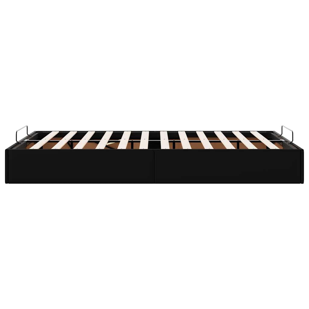 Ottoman-Bett ohne Matratze Schwarz 120x190 cm Kunstleder