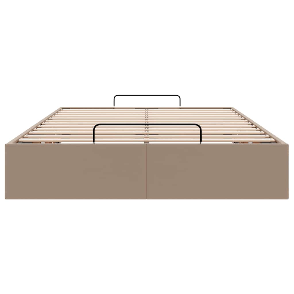 Ottoman-Bett ohne Matratze Cappucino 120x190cm Kunstleder