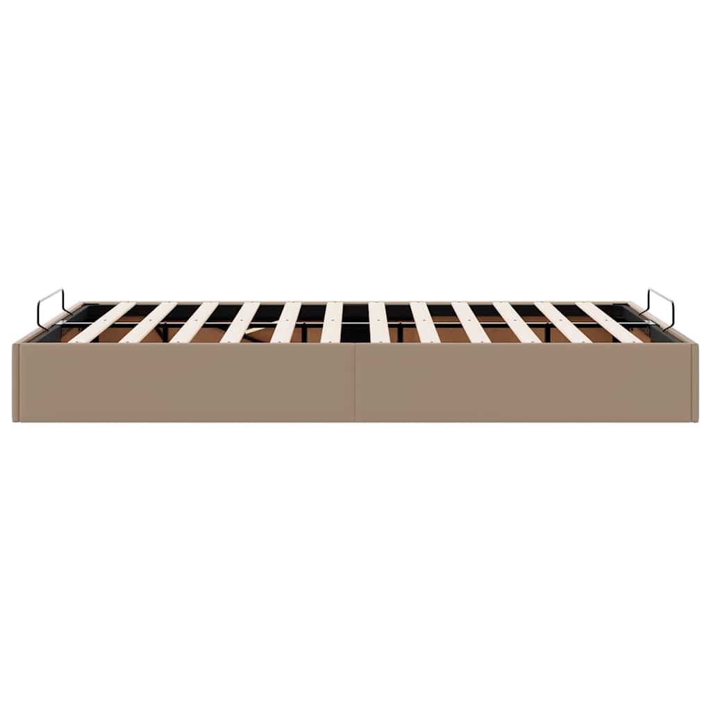 Ottoman-Bett ohne Matratze Cappucino 120x190cm Kunstleder
