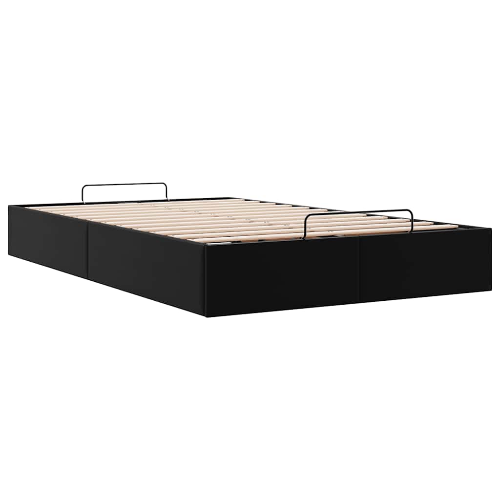 Ottoman-Bett ohne Matratze Schwarz 120x200 cm Kunstleder