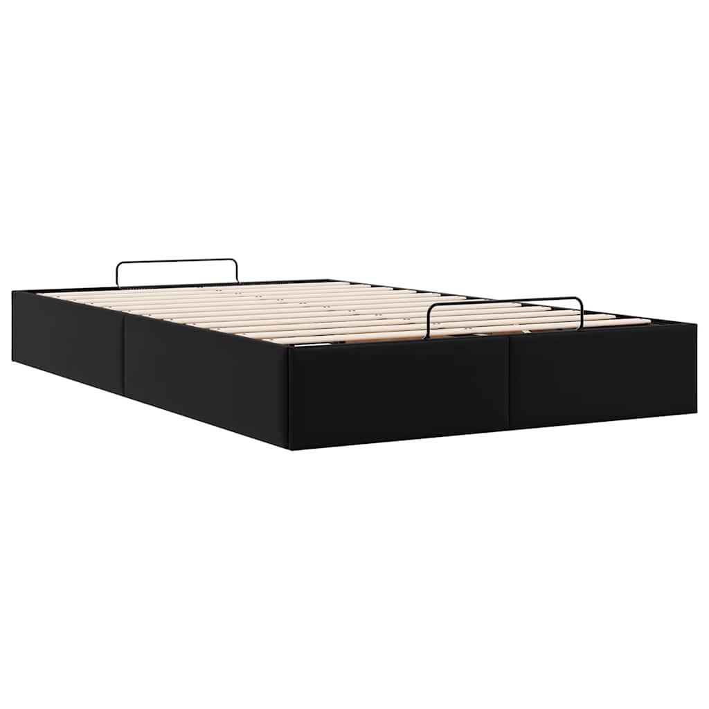 Ottoman-Bett ohne Matratze Schwarz 120x200 cm Kunstleder