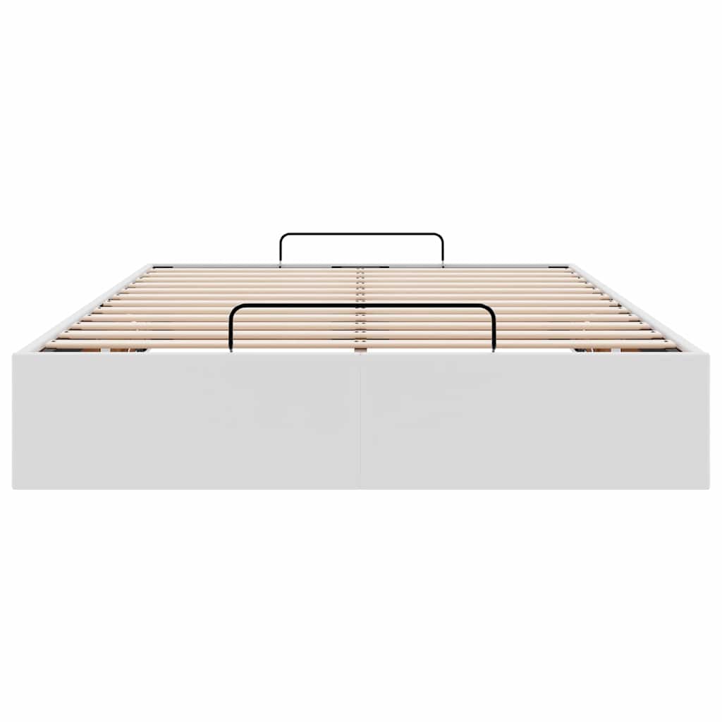 Ottoman-Bett ohne Matratze Weiß 120x200 cm Kunstleder
