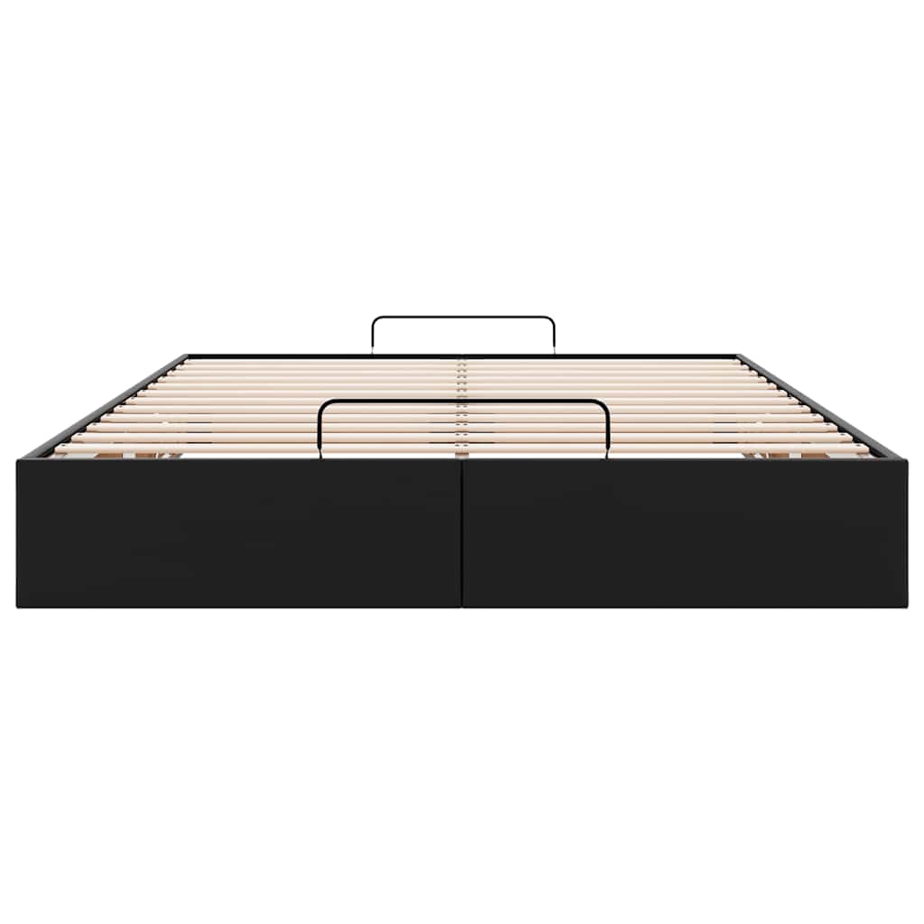 Ottoman-Bett ohne Matratze Schwarz 140x190 cm Kunstleder