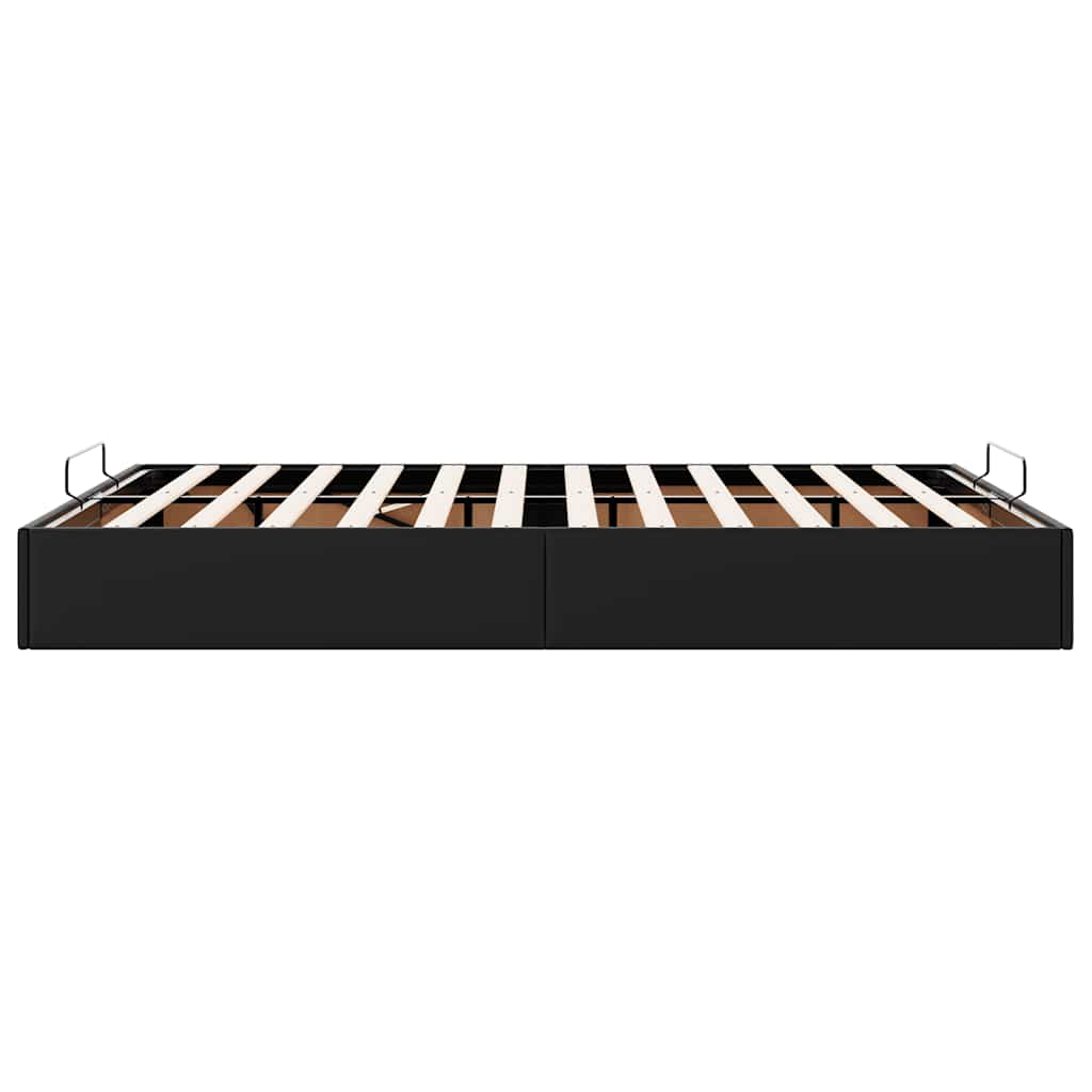 Ottoman-Bett ohne Matratze Schwarz 140x190 cm Kunstleder
