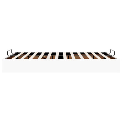 Ottoman-Bett ohne Matratze Weiß 140x190 cm Kunstleder